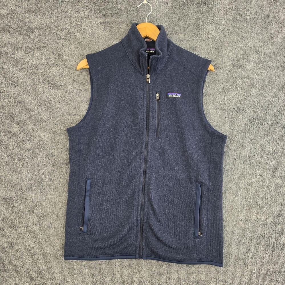 Patagonia Vest Mens Medium Better Sweater Fleece Blue Full Zip Outdoor Hiking